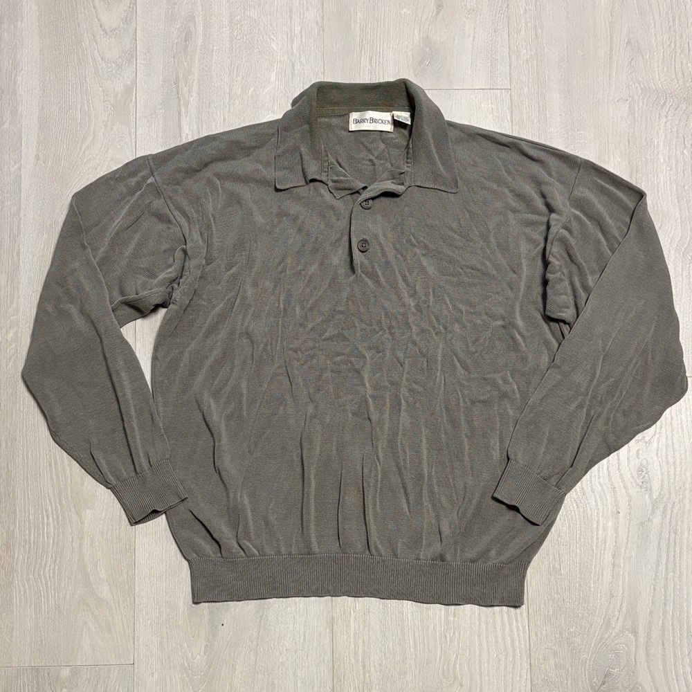 🔥BUNDLESALE Men's L V-Neck Polo Style 100% Silk Sweater
